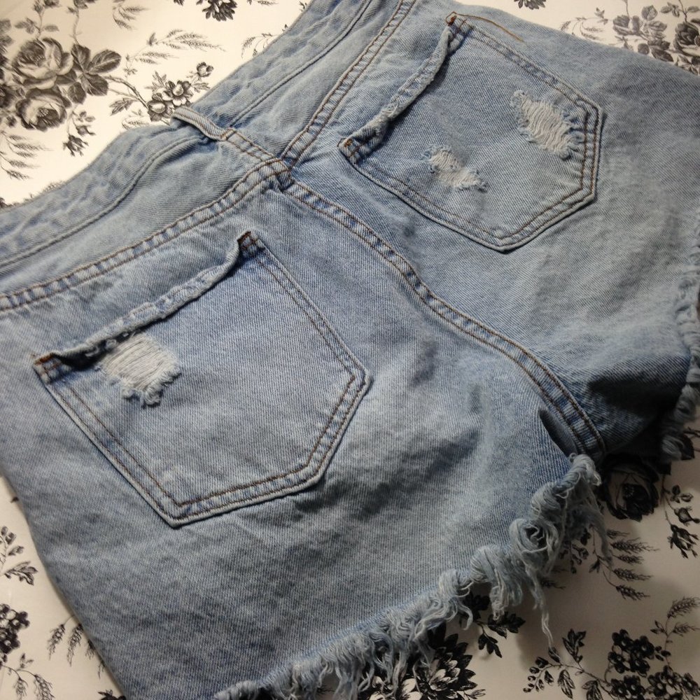 S.O.N.G Distressed Ripped Short Shorts - Picture 9 of 13